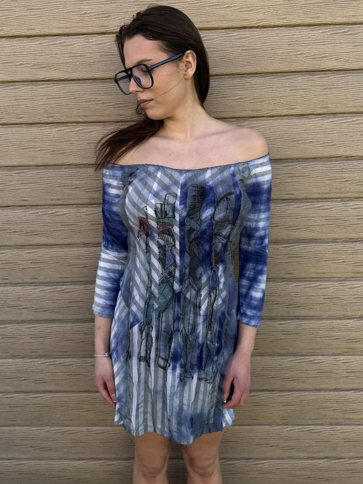 Other Save The Queen Dress Y2K Avant Garde Mesh Italy XS S Tie Dye Size XS / US 0-2 / IT 36-38 - 1 Thumbnail