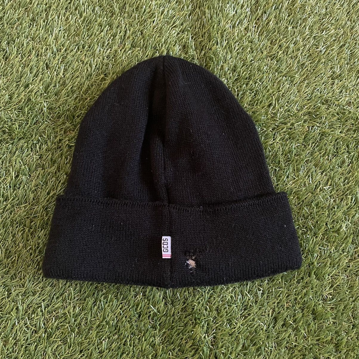 GCDS GCDS Beanie Black Adult OSFA Designer Made in Italy Size ONE SIZE - 2 Thumbnail