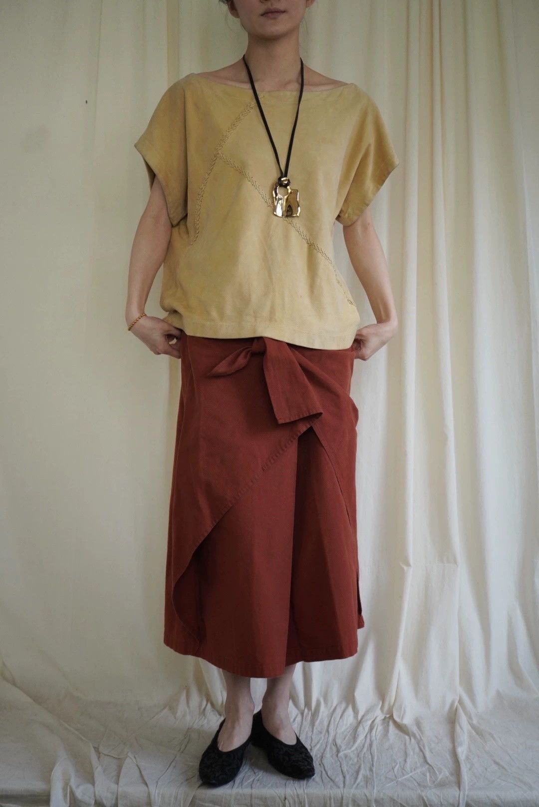 Issey Miyake Issey Miyake 1991 Woven Sheepskin Tuxedo Top Yellow Suede M Size M / US 6-8 / IT 42-44 - 2 Thumbnail