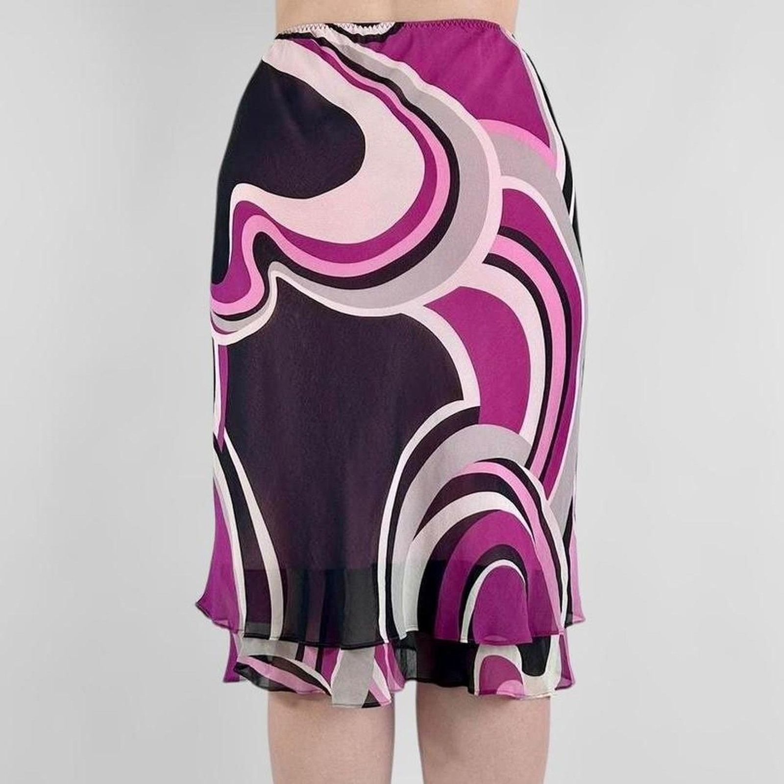 Other y2k vintage purple silk midi skirt Size 28" / US 6 / IT 42 - 5 Thumbnail