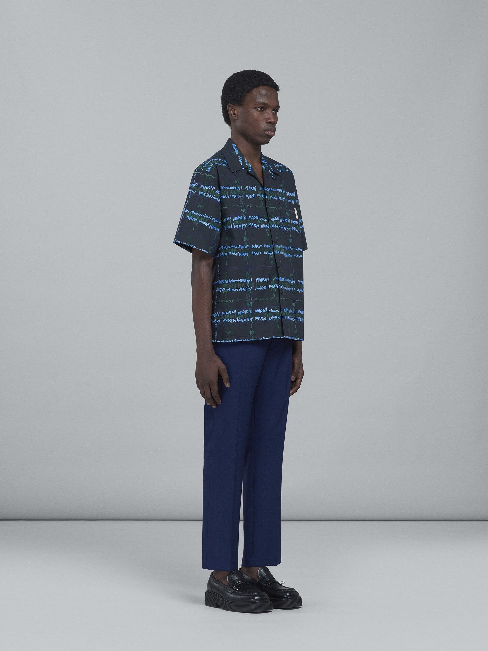Marni o1f1d3z0525 Crossroads Print Poplin Bowling Shirt Multicolor Size US L / EU 52-54 / 3 - 3 Thumbnail