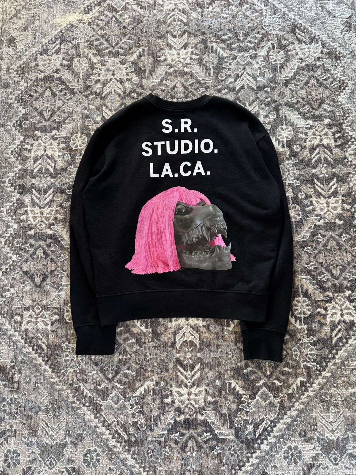 Sterling Ruby sterling ruby pink hair skull crewneck Size US S / EU 44-46 / 1 - 2 Thumbnail