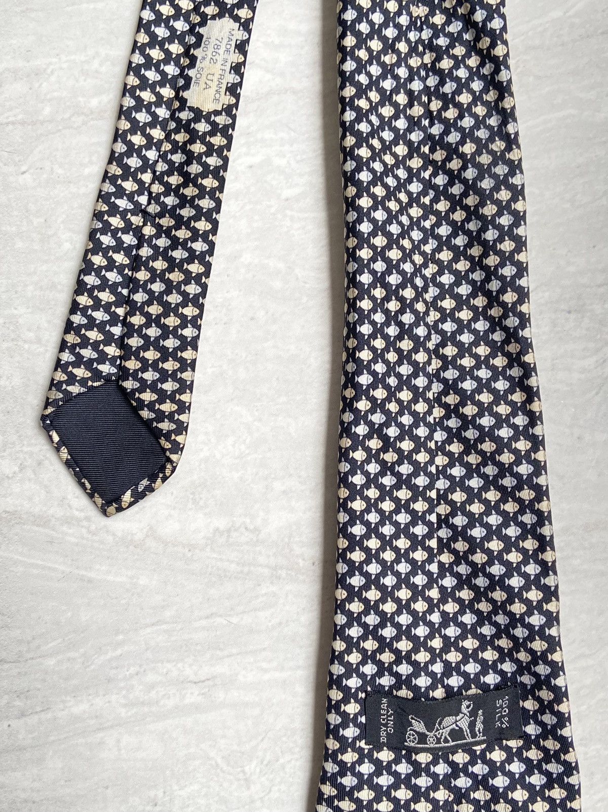 Hermes HERMES Paris Motive Tie Size ONE SIZE - 3 Thumbnail