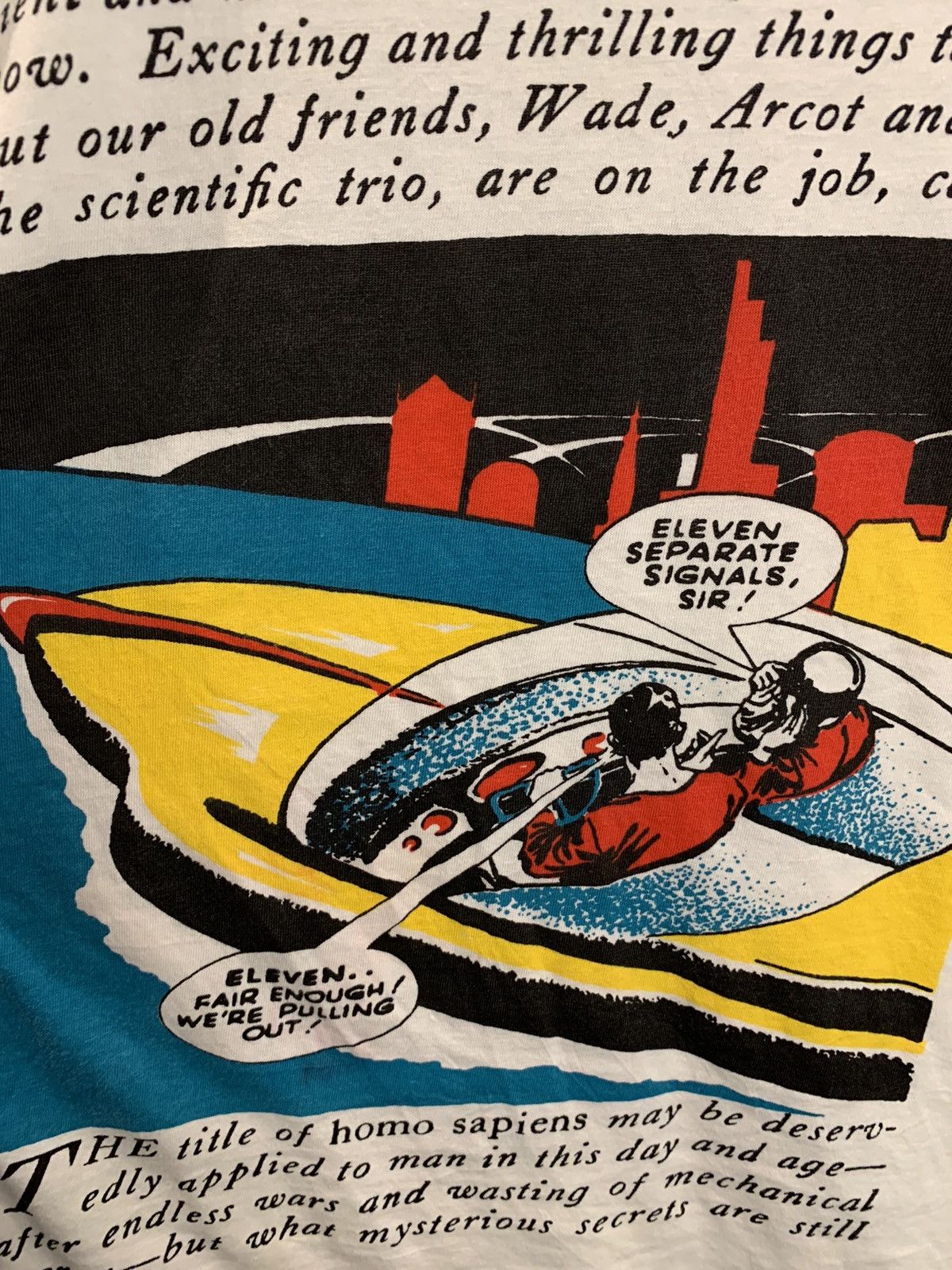 Vintage RARE Vintage 70s Black Star Passes SciFi Single Stitch Shirt Size US M / EU 48-50 / 2 - 3 Thumbnail