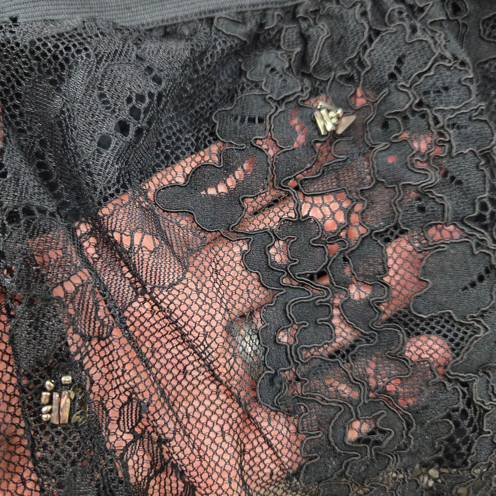Anthropologie Meadow Rue Black Lace Peplum Tank Top Size Medium Size M / US 6-8 / IT 42-44 - 9 Thumbnail