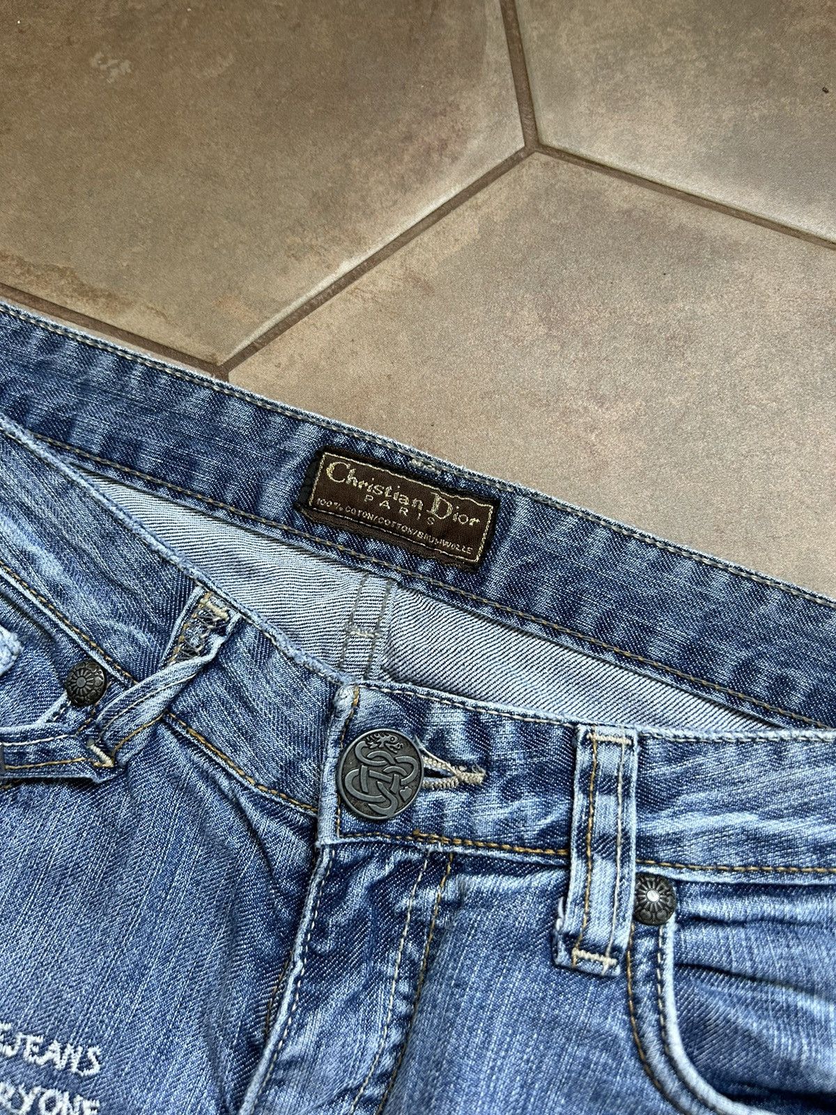 Designer × Vintage Christian Dior style print jeans denim John Galliano Size 26" / US 2 / IT 38 - 5 Thumbnail