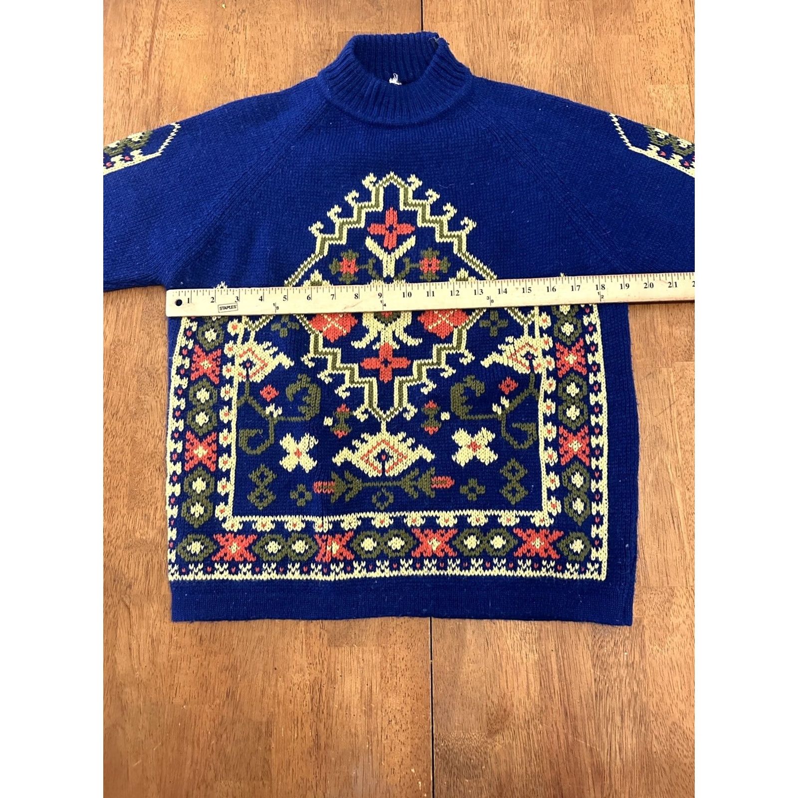 Vintage VINTAGE Sweater Knit Design Acrylic Fiber 80s 90s Small Grandma Blue Size S / US 4 / IT 40 - 7 Thumbnail