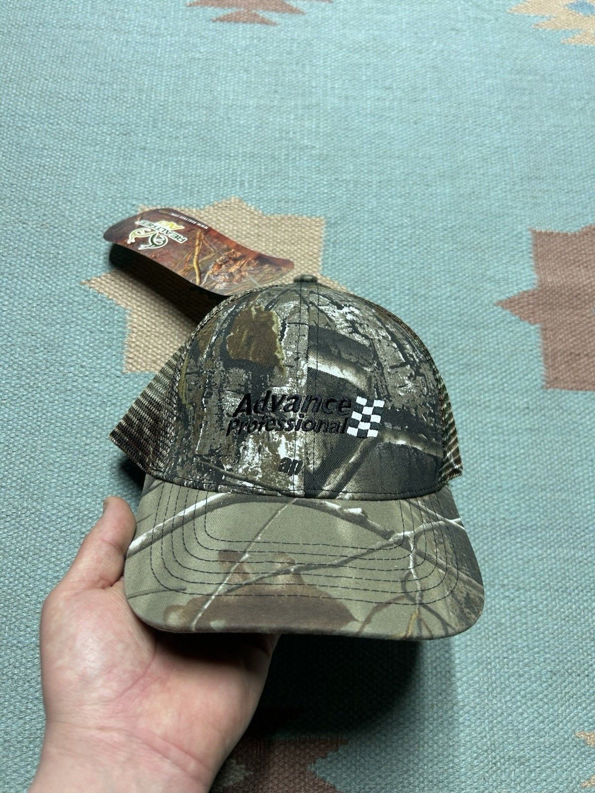 Vintage Advance Professional trucker hat realtree camo NWT DEADSTOCK Size ONE SIZE - 2 Thumbnail
