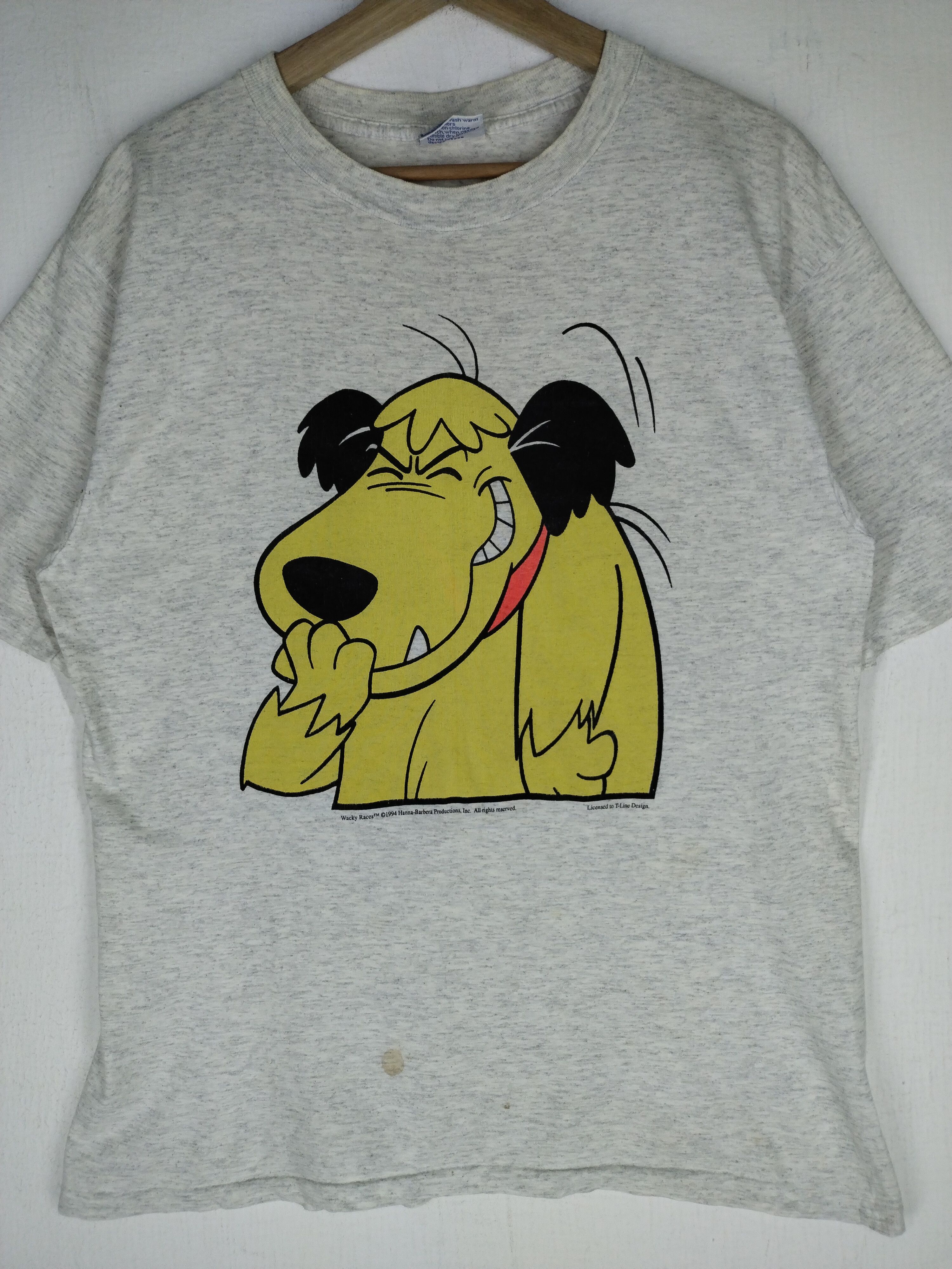 Cartoon Network × NASCAR × Vintage 1994 Vtg Wacky Races NASCAR Muttley Cartoon Characters Tee Size US L / EU 52-54 / 3 - 2 Thumbnail