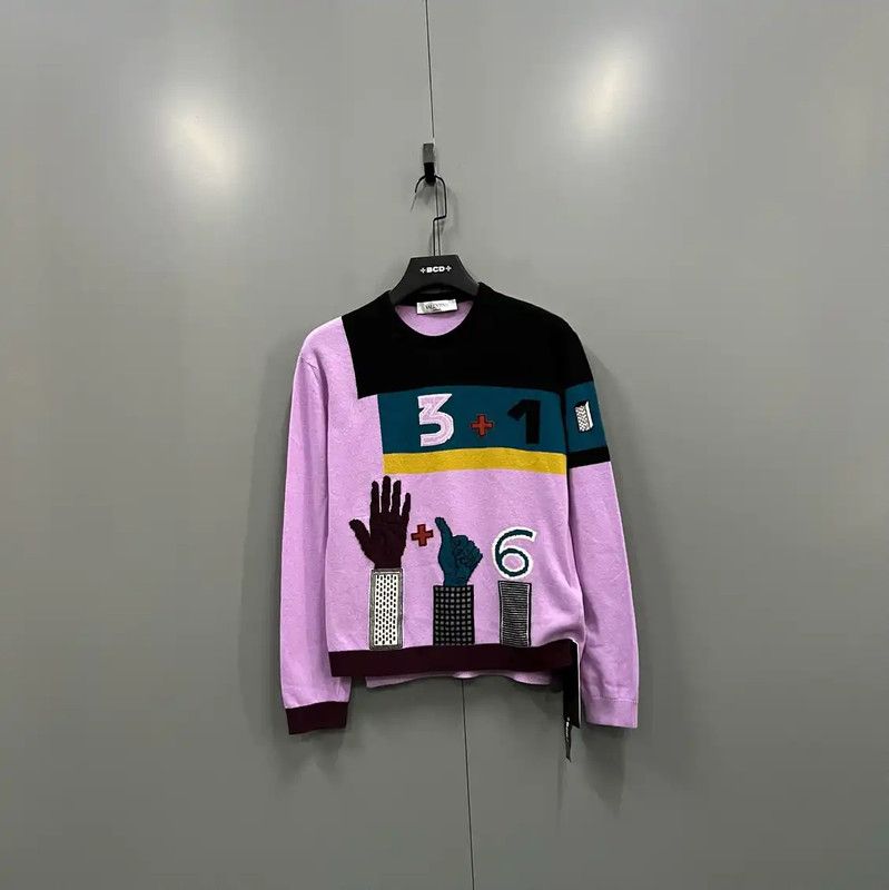 Valentino Valentino Women's Purple Wool Long Sleeve Sweater 0089 Size S / US 4 / IT 40 - 1 Thumbnail