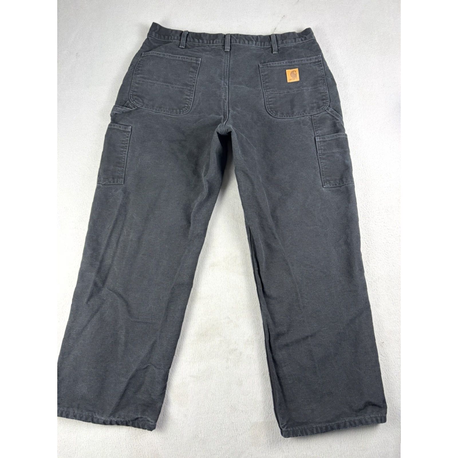 Carhartt Carhartt B111 Black 38x30 Mens Flannel Lined Carpenter Pants Workwear 5-Pocket Design Straight Leg Cotton Canvas Denim? (Note: can't invent material) Size US 38 / EU 54 - 5 Thumbnail