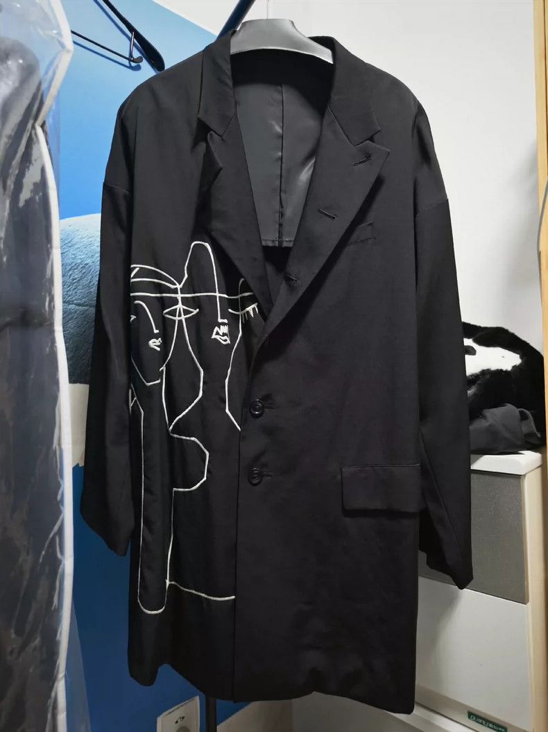 Yohji Yamamoto Yohji Yamamoto size 3 16 awrie raglan sleeve blazer 2505-N Size 36R - 1 Thumbnail