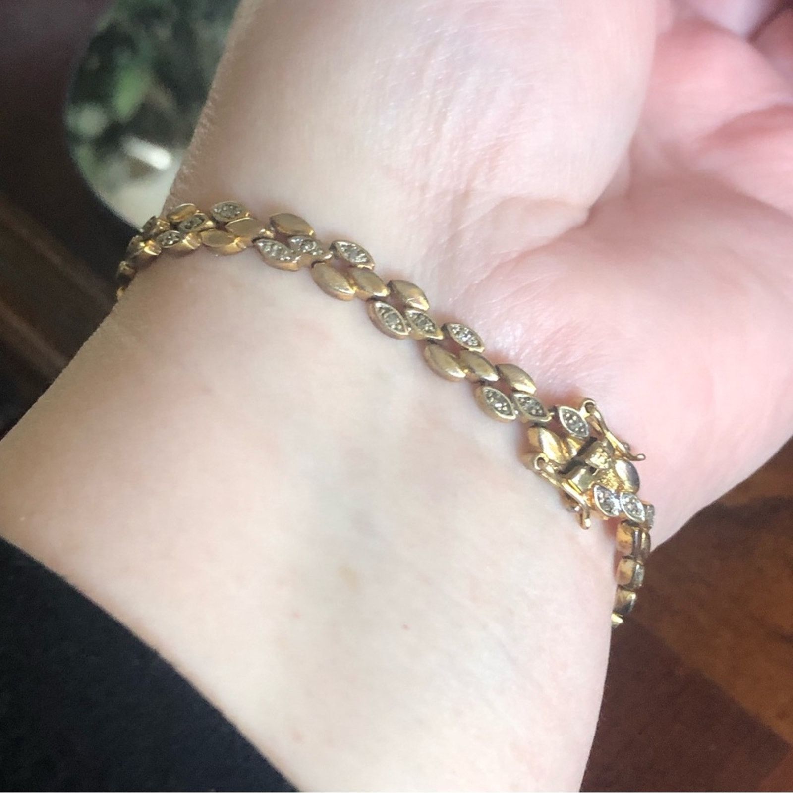 Vintage Vintage SETA genuine diamond gold link bracelet Size ONE SIZE - 3 Thumbnail