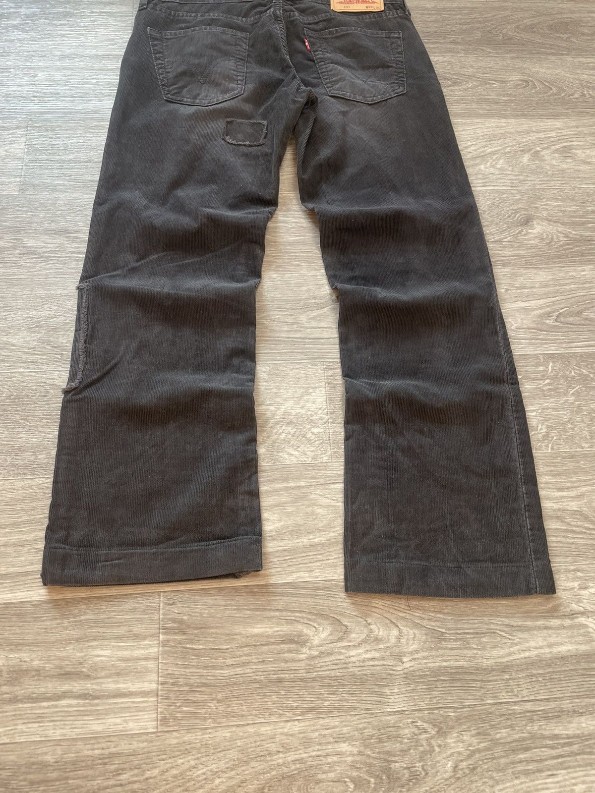 Levi's 29/34 Vintage Levis Black Corduroy Velvet Patchwork Pants Size 29" - 13 Thumbnail