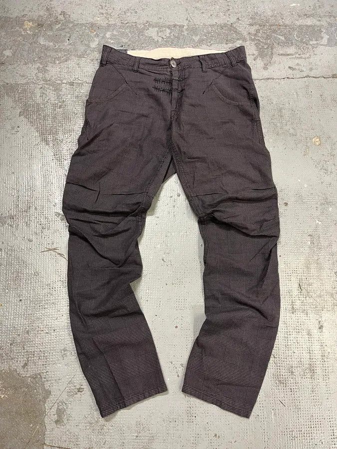 Marithe + Francois Girbaud 2000s Marithé + François Girbaud Grey Checkered Cozy Pants Size US 33 - 2 Thumbnail