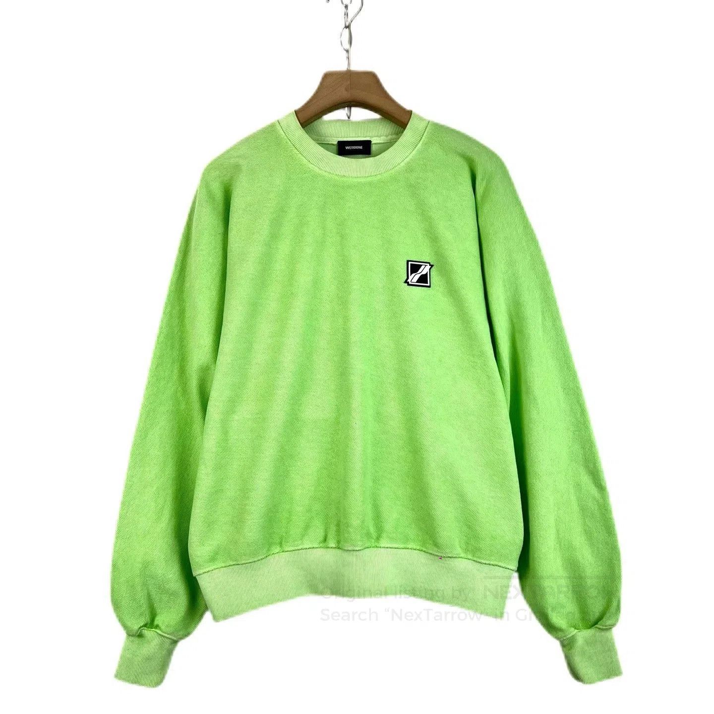 WE11DONE WE11DONE Green Gradient Neon Logo Sweatshirt. Size S / US 4 / IT 40 - 2 Thumbnail