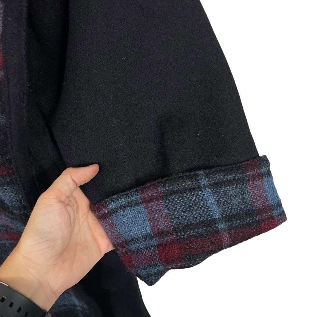 Lancel Lancel Paris Hooded Wool Coat Prominent Plaid Lining Size M / US 6-8 / IT 42-44 - 15 Thumbnail