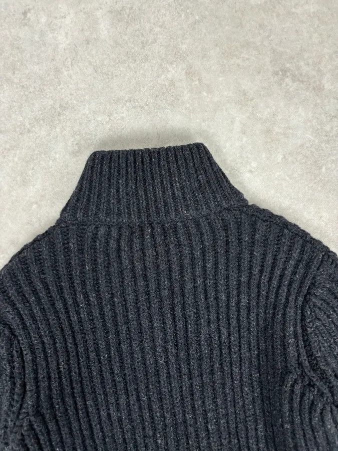Dries Van Noten Dries Van Noten Dark Grey Wool Minimalist Zip-up Sweater Size US M / EU 48-50 / 2 - 6 Thumbnail