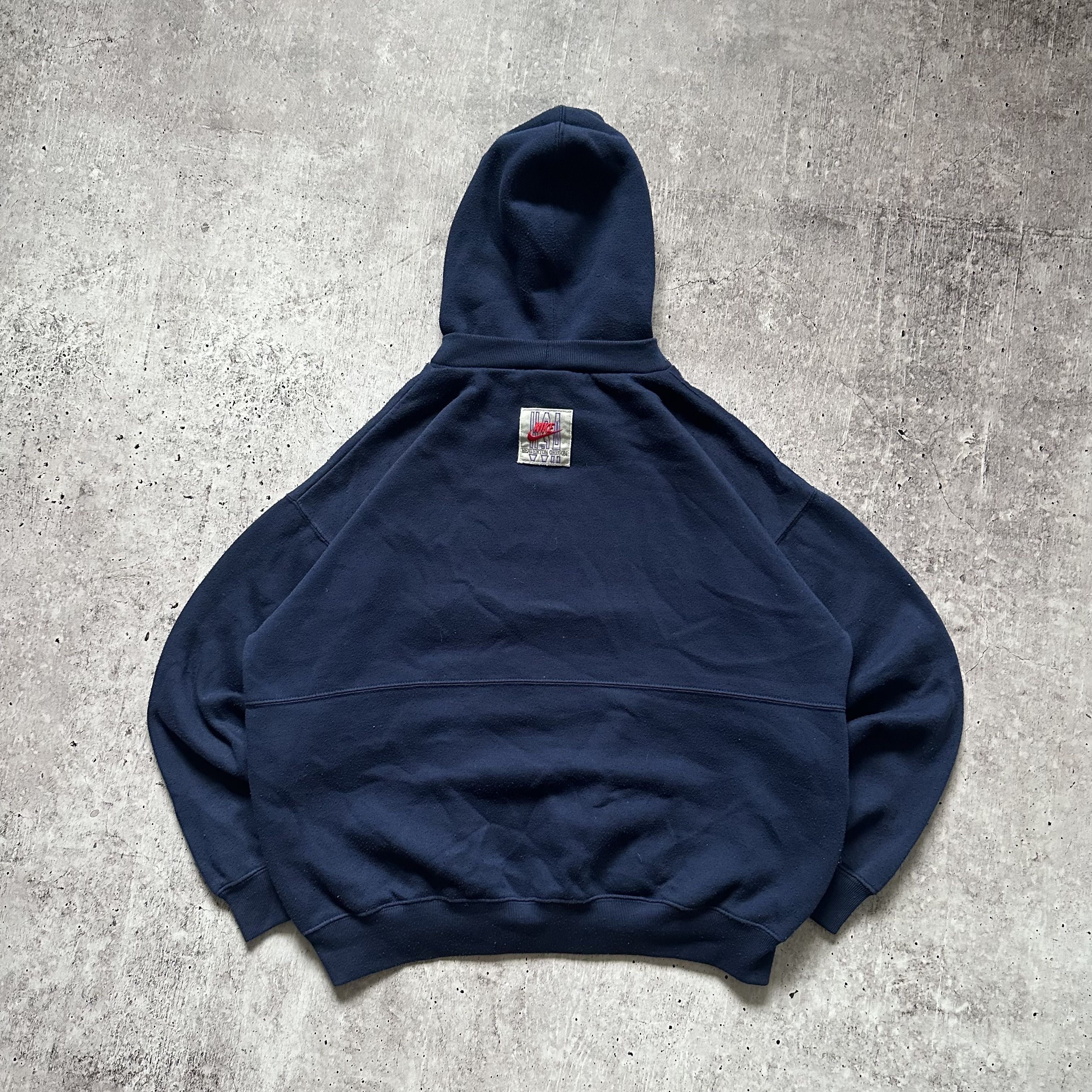 Nike × Vintage Nike 80s VIntage Boxy Baggy Hoodie / Sweatshirt Style Size US S / EU 44-46 / 1 - 5 Thumbnail