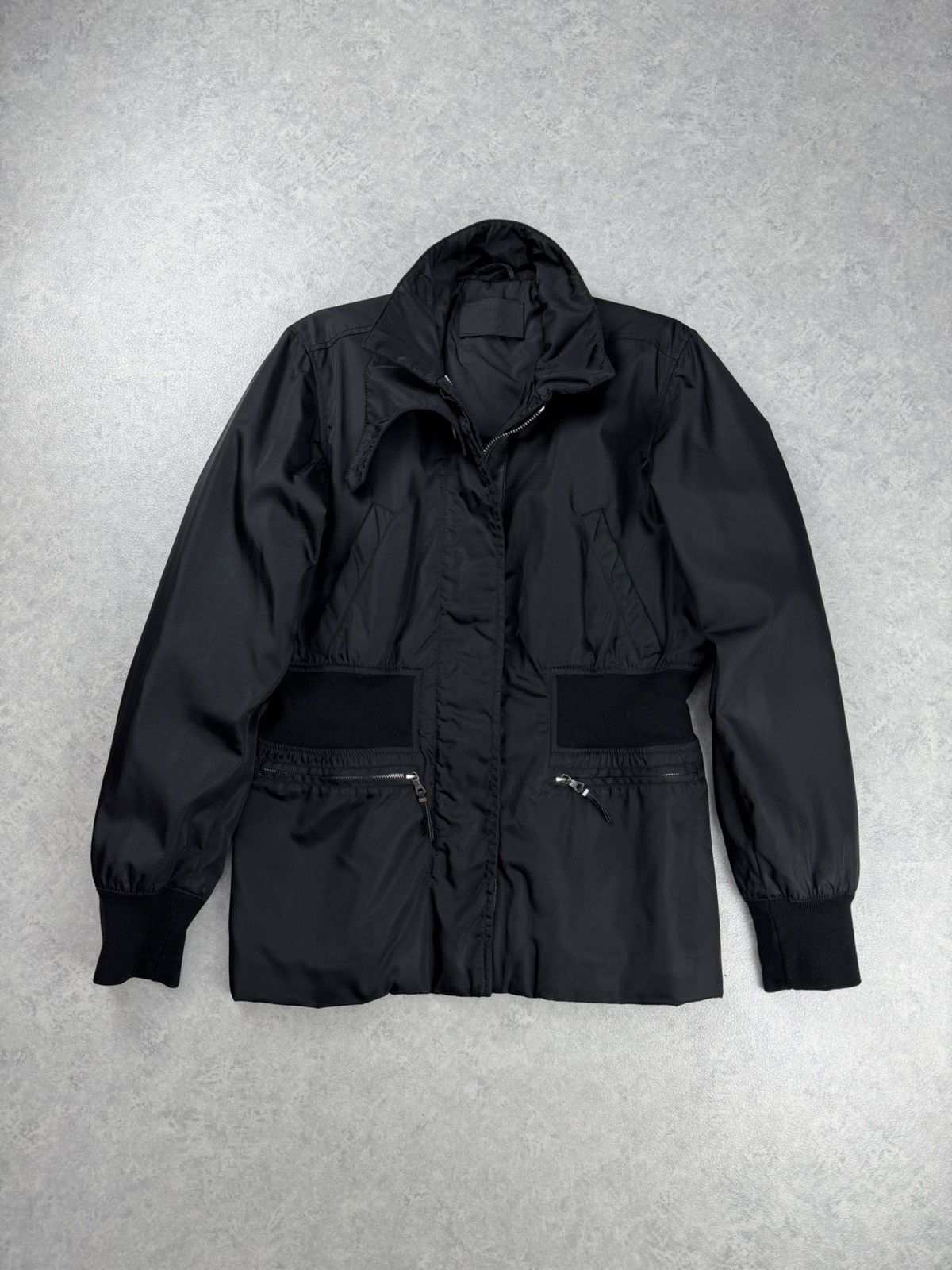 Prada Prada Women Black Nylon Jacket Zip Button Front IT 44 Size M / US 6-8 / IT 42-44 - 1 Thumbnail