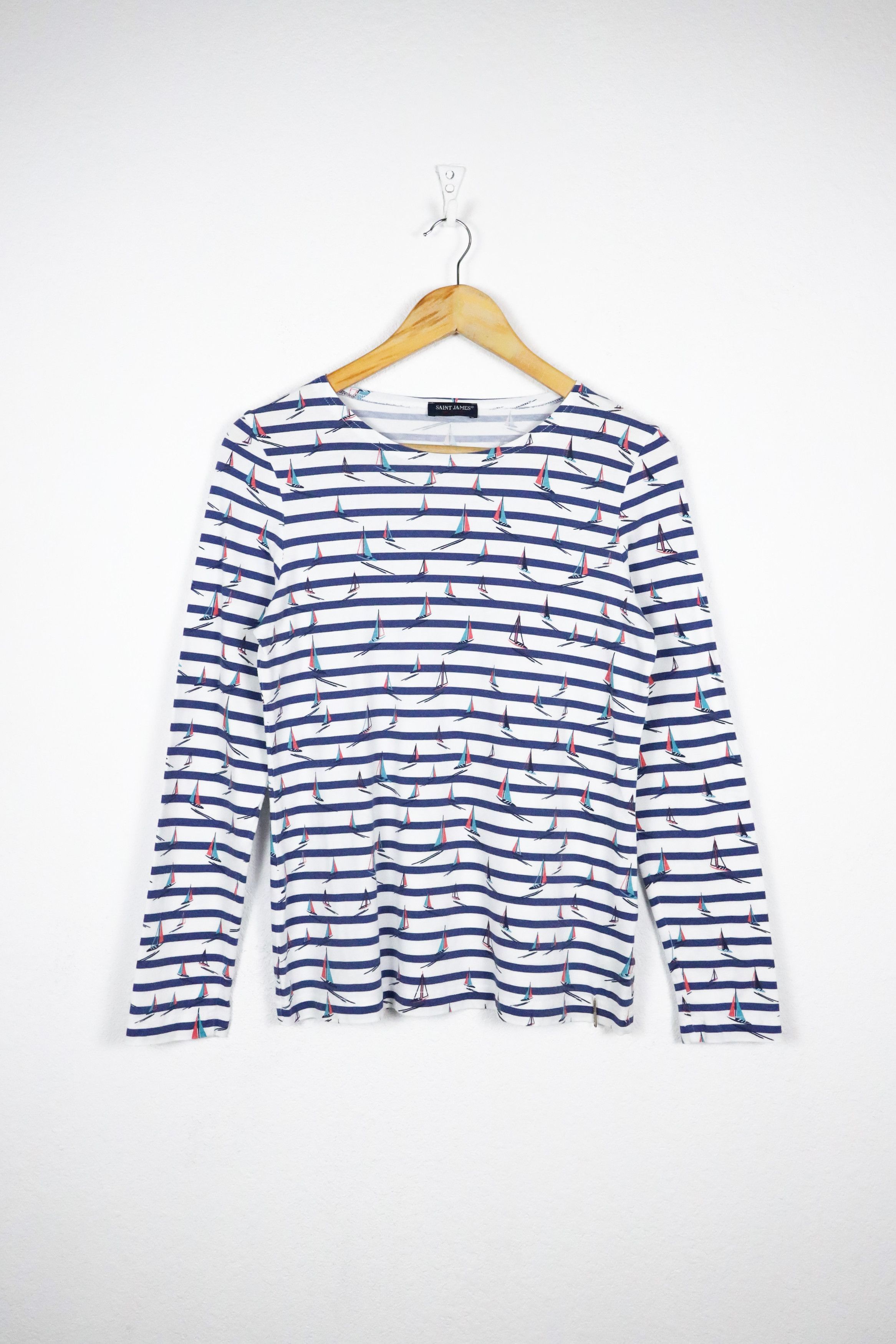 Saint James Breton Striped Marine Long Sleeve T-shirt Tee