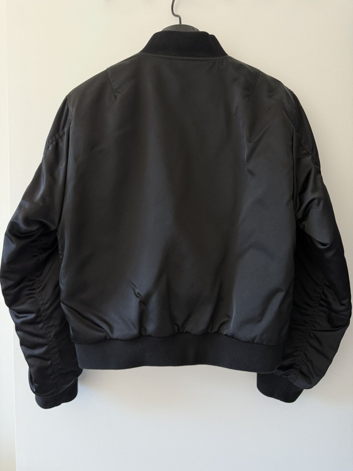 Balenciaga Unisex Shrunk Bomber Jacket in Black Nylon Size US L / EU 52-54 / 3 - 2 Thumbnail