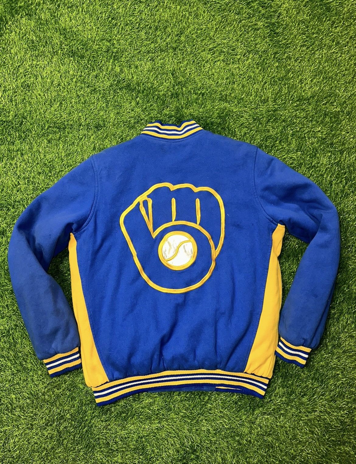 MLB × Vintage Vintage Mlb Milwaukee Brewers Reversible Jacket Size XL Size US XL / EU 56 / 4 - 3 Thumbnail