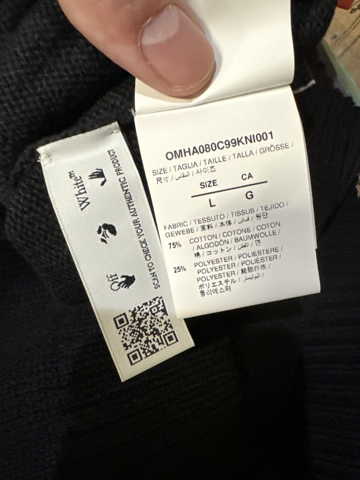 Off-White OFF-WHITE c/o Virgil Abloh Diagonal Full Zip Knit Hoodie Size US L / EU 52-54 / 3 - 13 Thumbnail