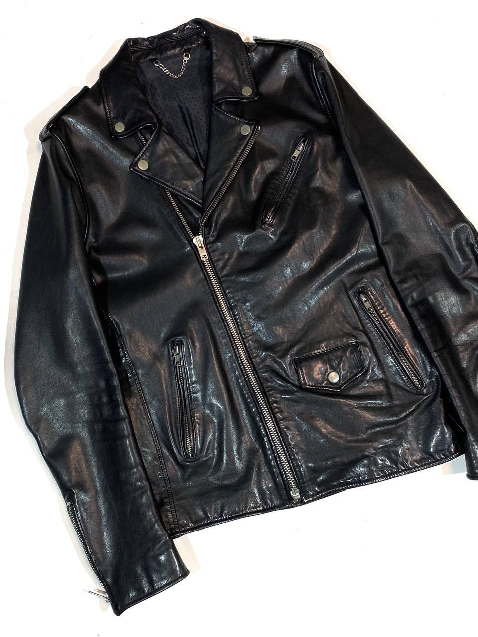 Sandro Sandro Paris Men Black Leather Jacket Biker Motorcycle Size US S / EU 44-46 / 1 - 5 Thumbnail