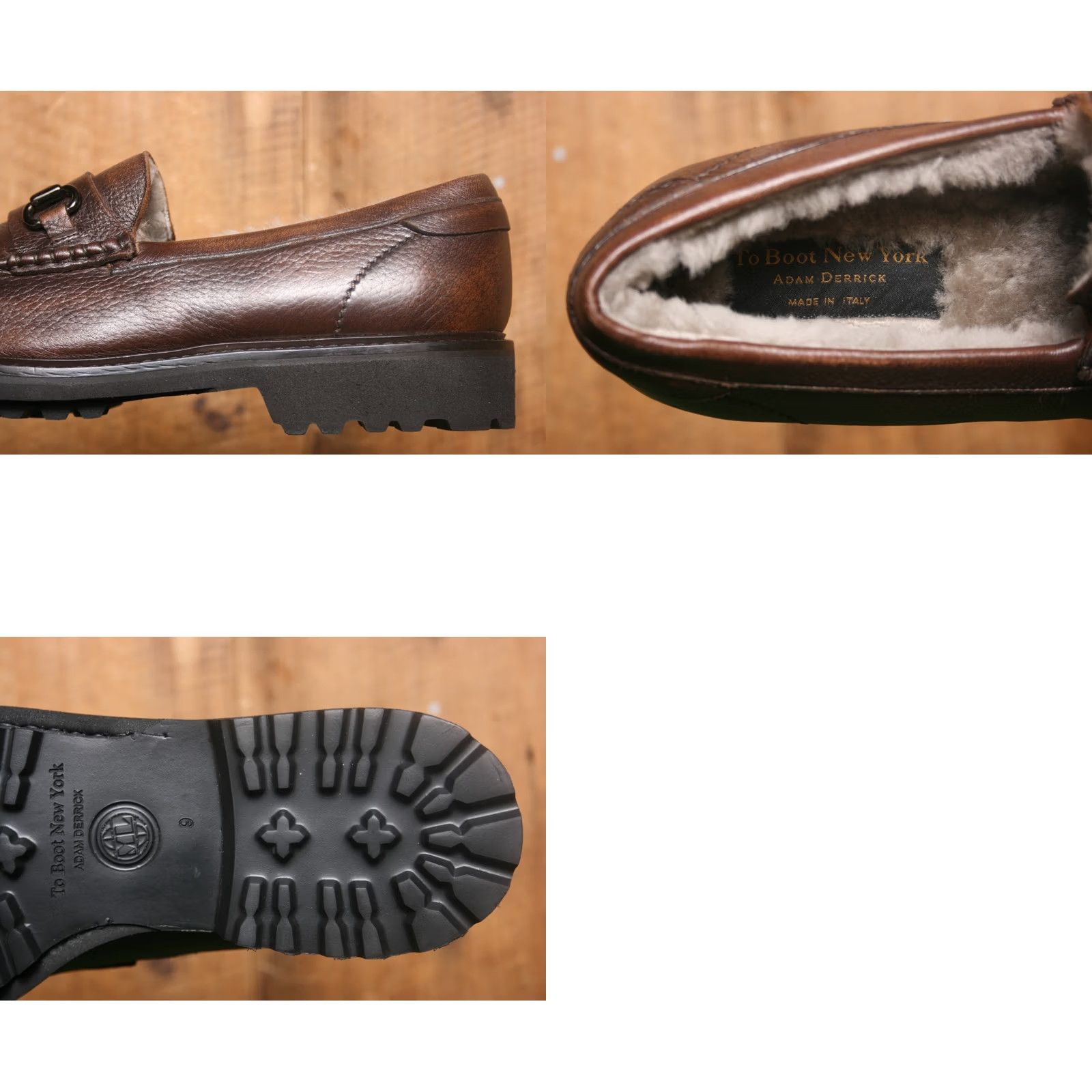 To Boot New York TO BOOT NEW YORK Adam Derrick Brown Leather Fur Lined Bit Loafers Sz. 9 Men Slip On Brown Leather Loafer 9 Mens Italy Leather Fur Lined Bit Loafers Size US 9 / EU 42 - 8 Thumbnail