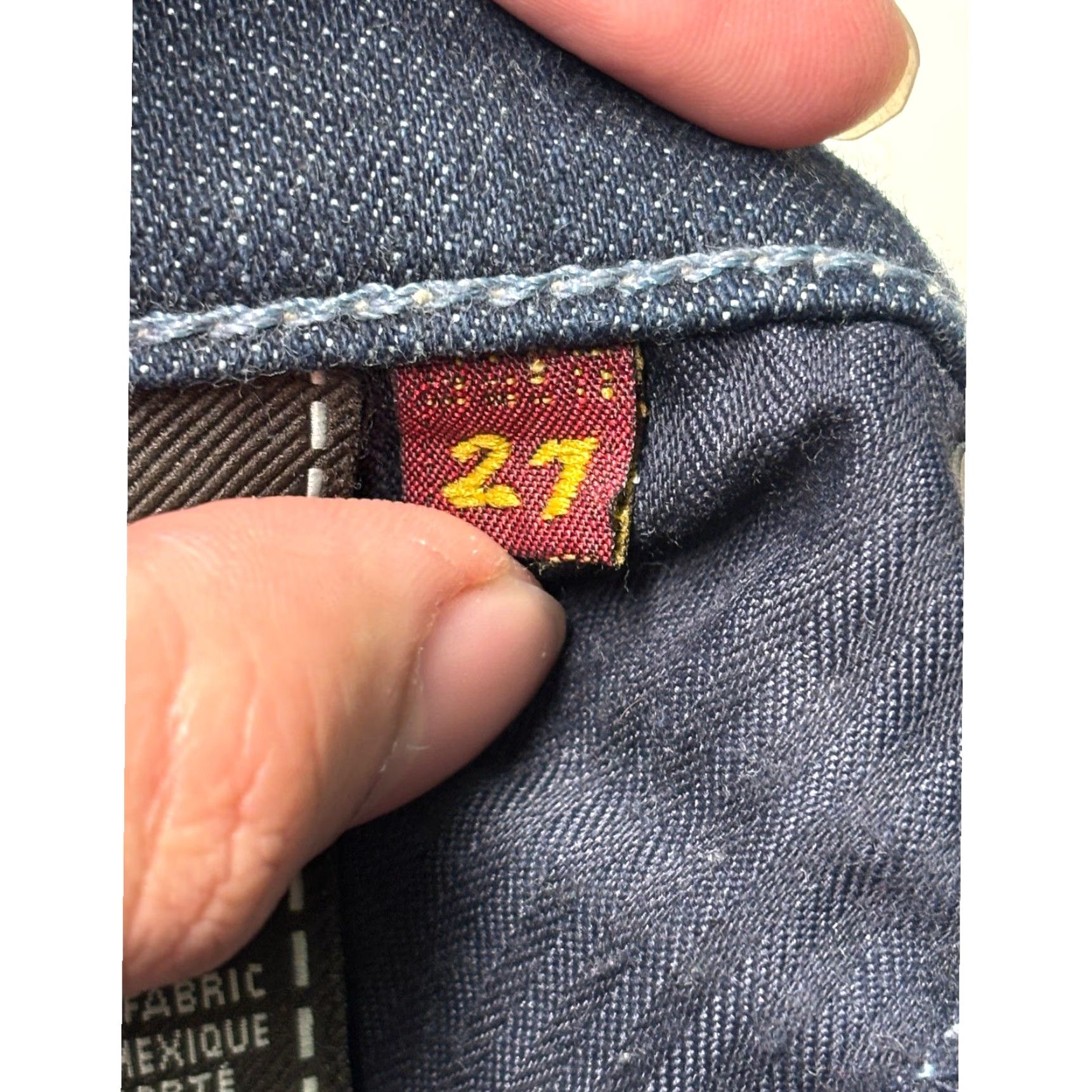 7 For All Mankind 7 For All Mankind Roxanne Slim Fit Jeans Womens 27X33 Indigo Dark Wash Stretch Denim 5-Pocket Modern Slim Size 27" / US 4 / IT 40 - 7 Thumbnail
