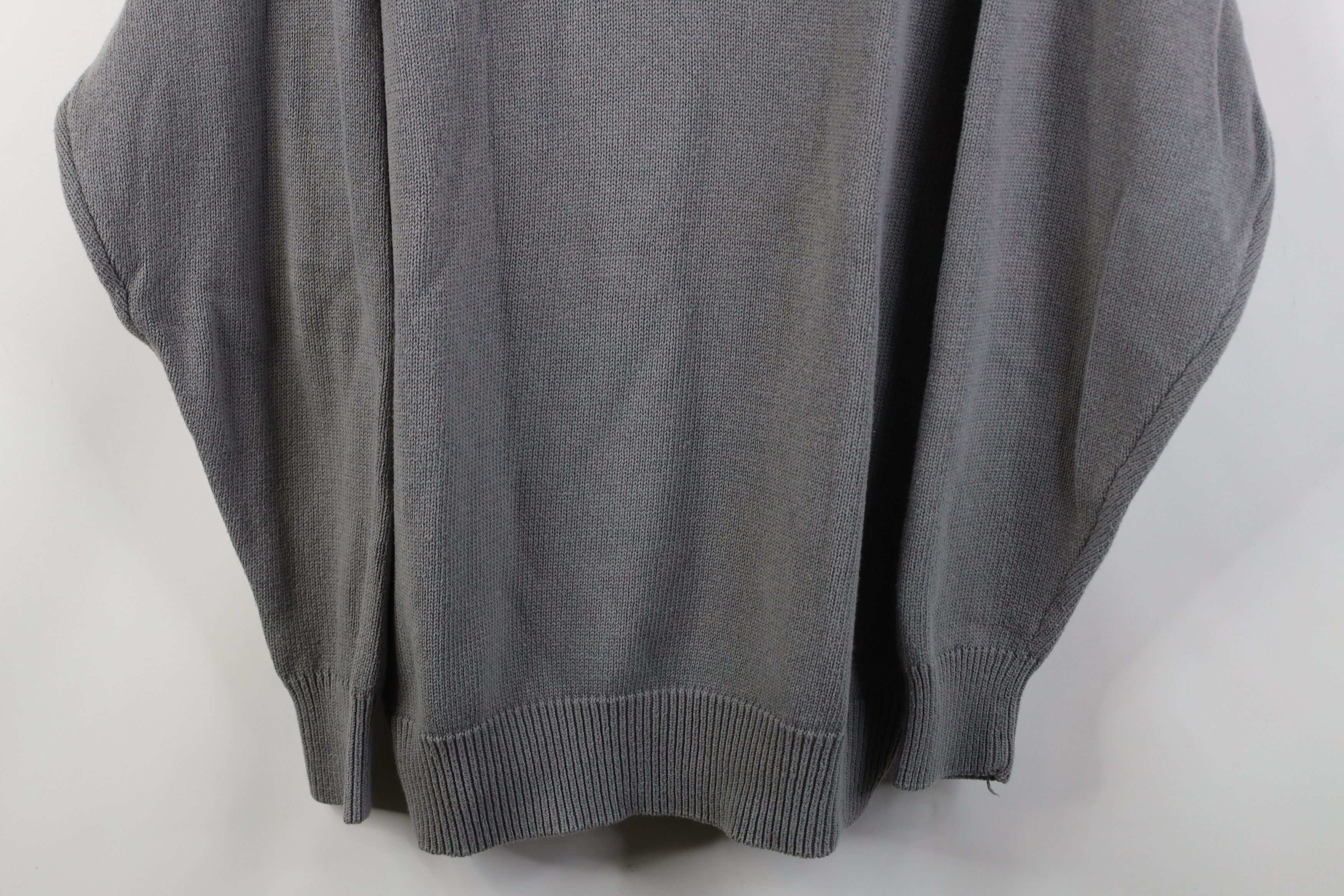 Vintage Vintage 90s Streetwear Blank Ribbed Knit V-Neck Sweater Gray Size US XL / EU 56 / 4 - 3 Thumbnail