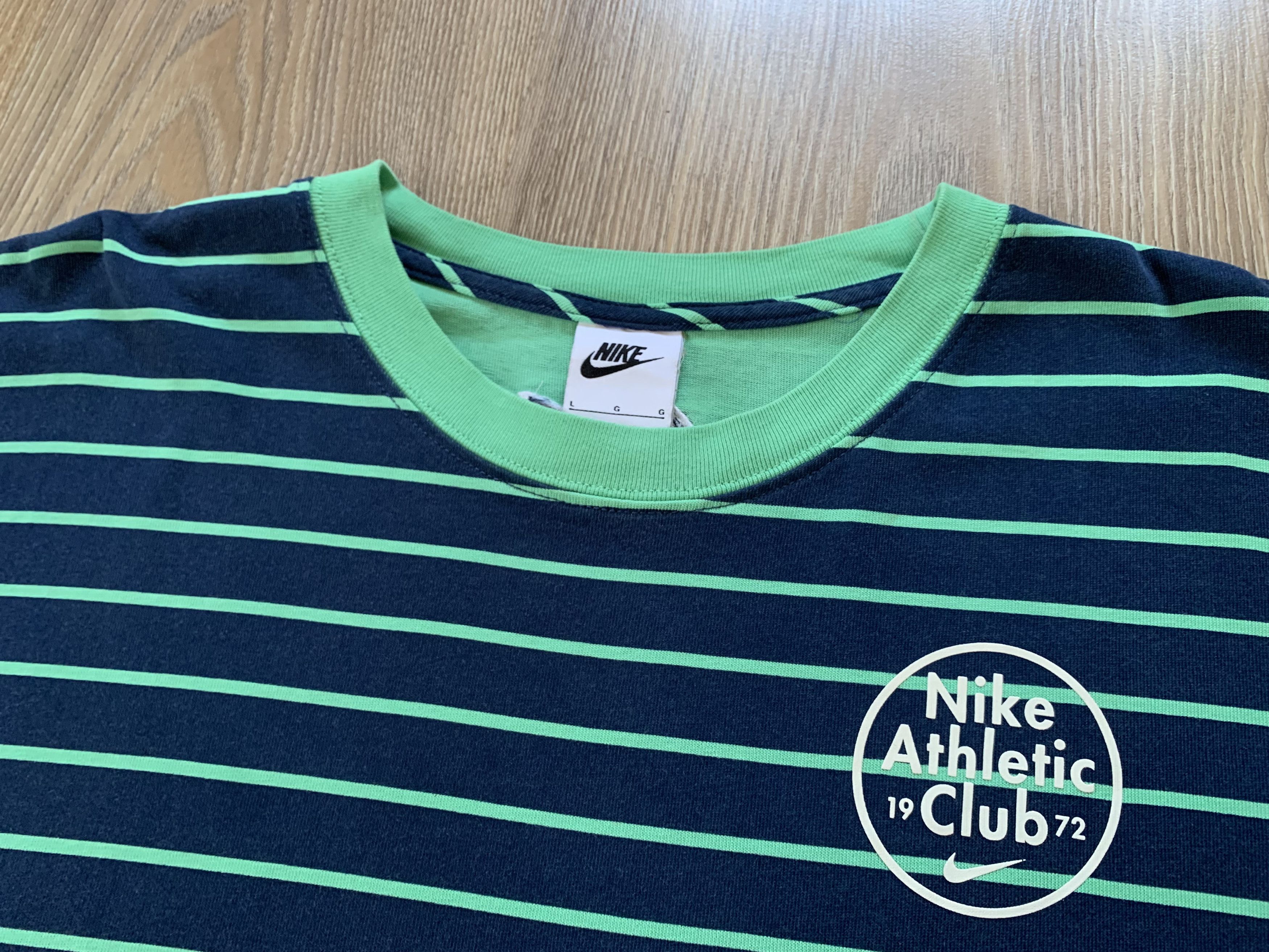 Nike × Vintage The Nike Tee Stripe Cotton T Shirt 2023 Size US L / EU 52-54 / 3 - 5 Thumbnail