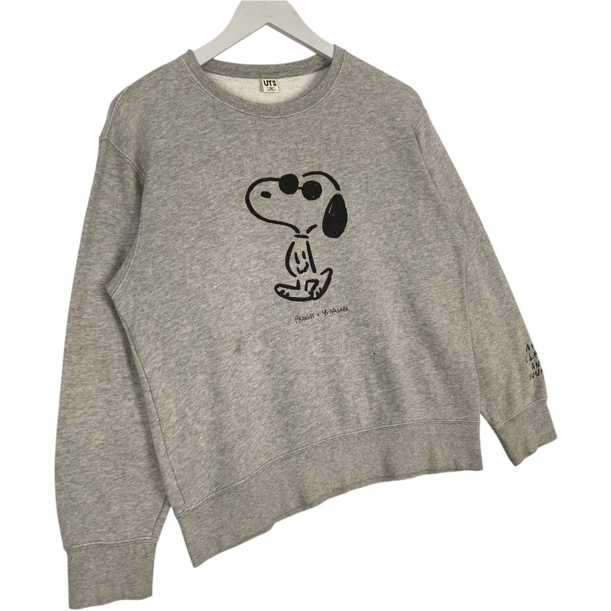 Snoop Dogg × Uniqlo Vintage Peanuts Snoopy Uniqlo Crewneck Sweatshirt Gray Size S / US 4 / IT 40 - 3 Thumbnail