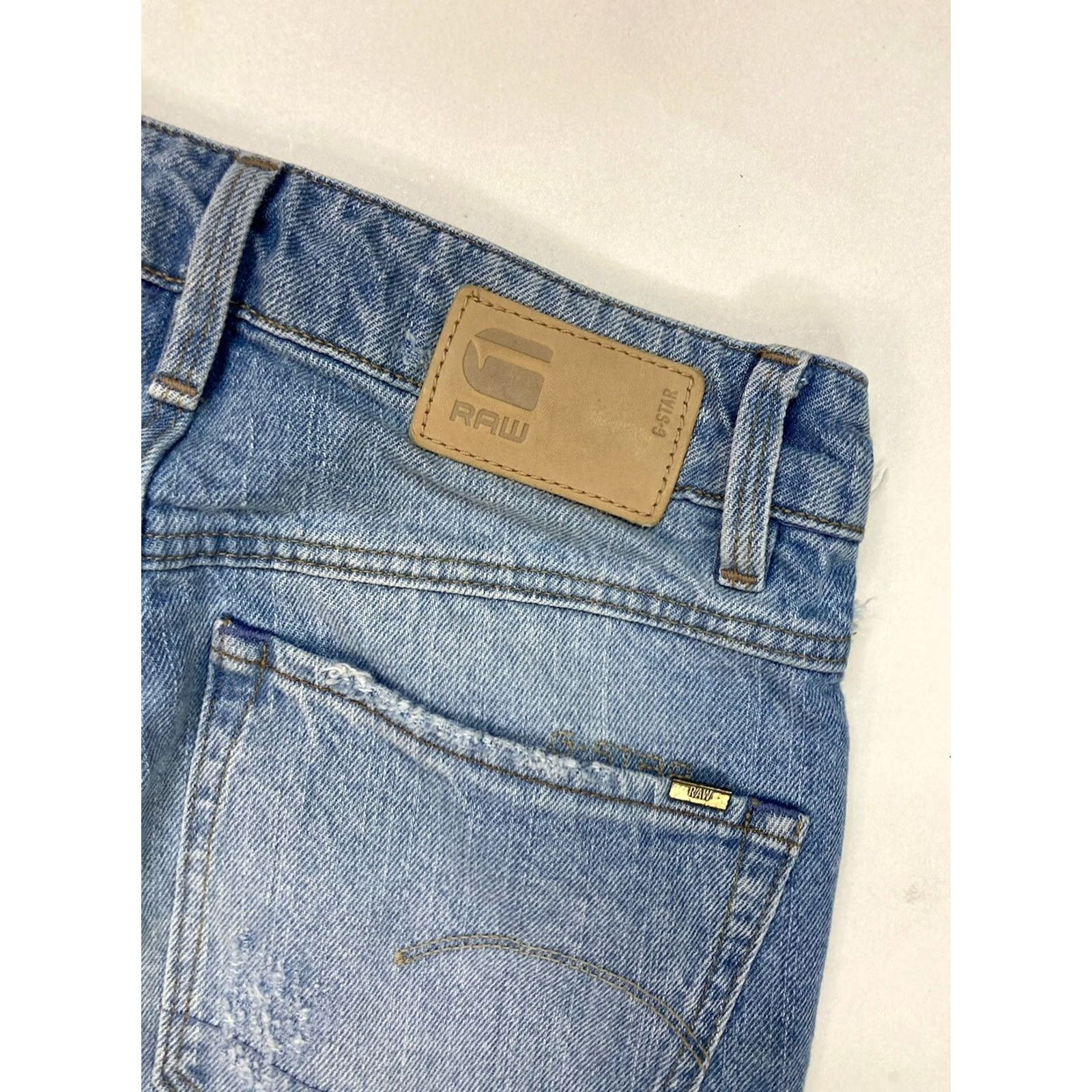 G-Star VINTAGE G-Star 3301 Jeans Denim 5-Pocket Women Size 24 Blue Fringe Ankle Slim/Regular Size 42" / US 20 - 6 Thumbnail