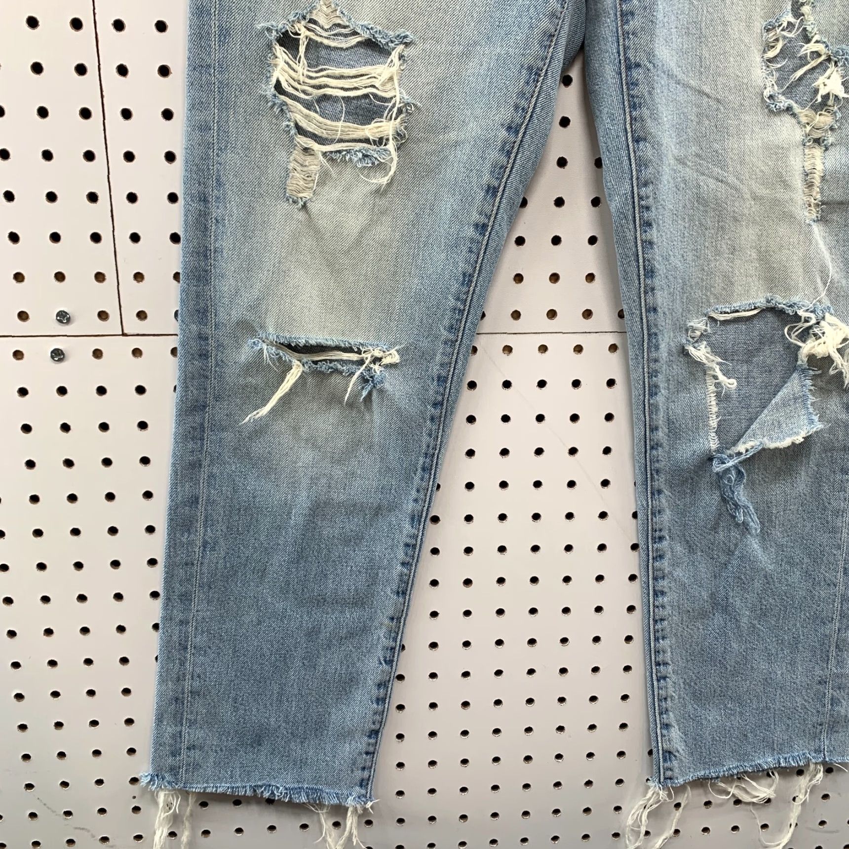 Madewell VINTAGE Madewell Perfect Vintage Jean Denim Womens Size 25 Distressed 27x26.5 Size 42" / US 20 - 6 Thumbnail