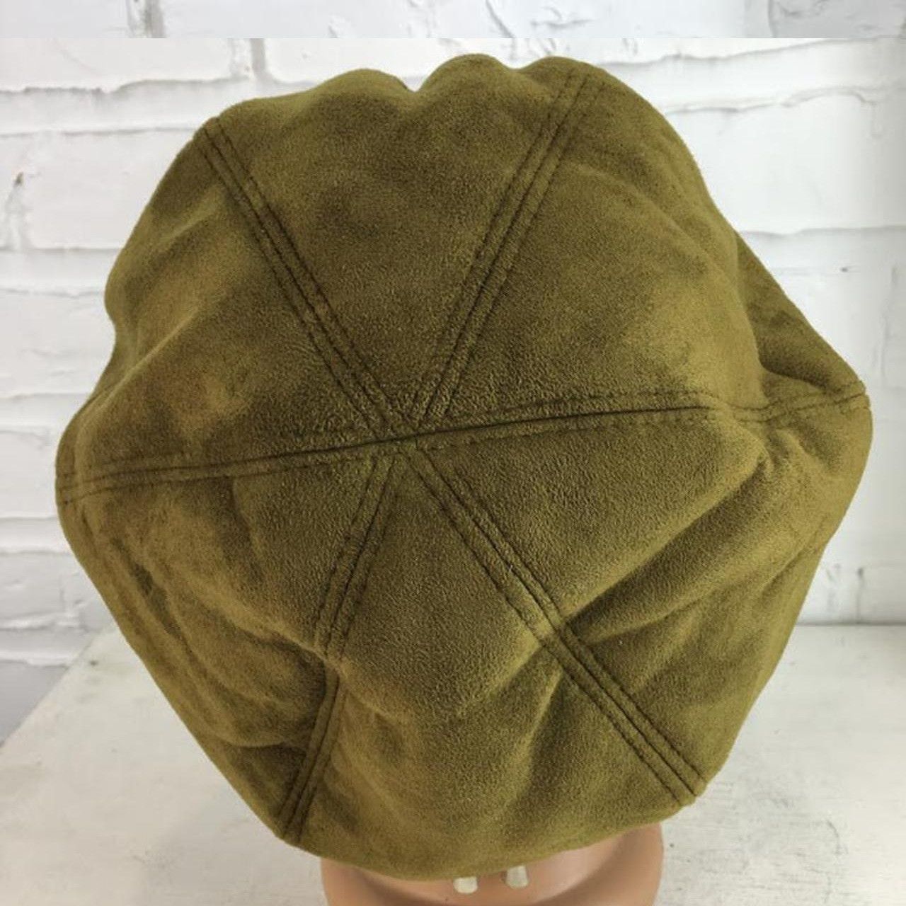 Vintage Corduroy newsboy (hat/cap) faux fur inside Size ONE SIZE - 3 Thumbnail
