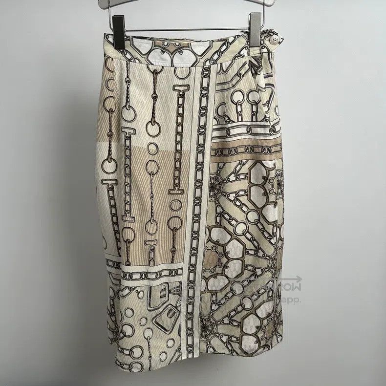 Hermes Hermes Printed Skirt Size 24" / US 00 / IT 34 - 1 Thumbnail