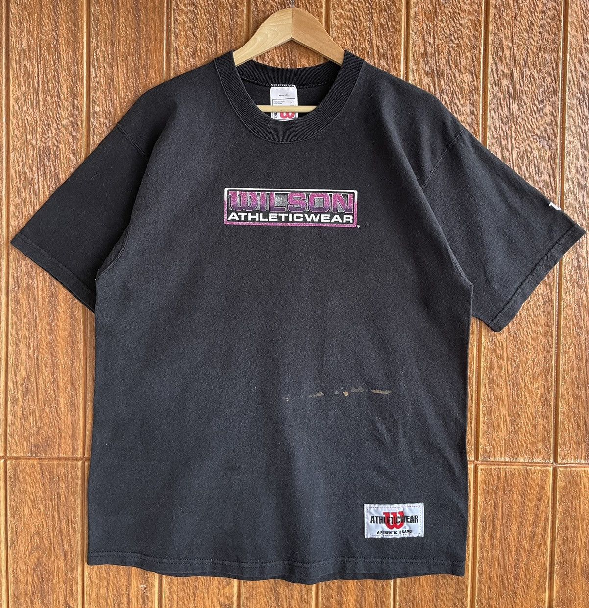 Vintage × Wilson Vintage’90s🔥WILSON ATHLETICWEAR🔥Big Logo Faded Tshirt Size US L / EU 52-54 / 3 - 1 Thumbnail