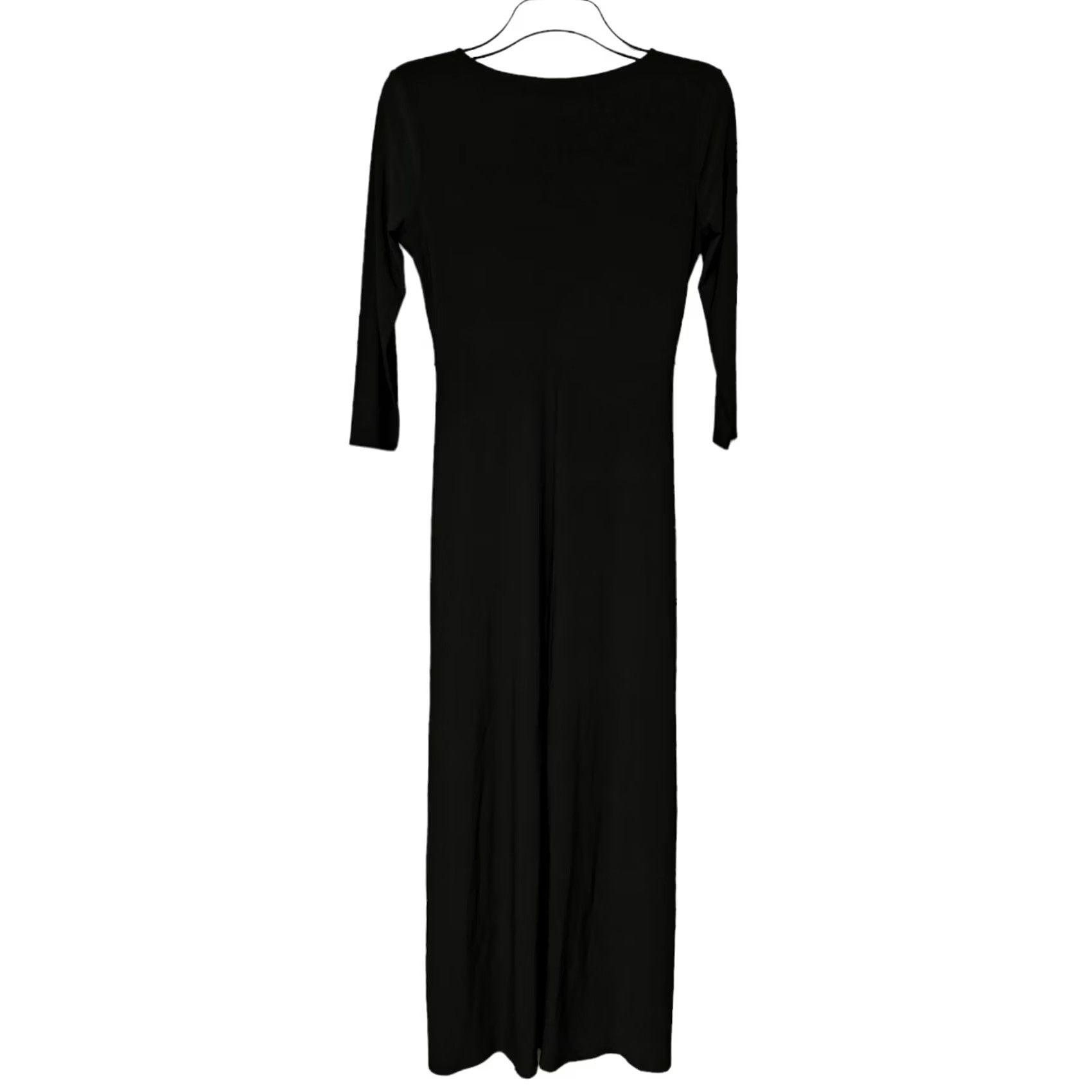 Vintage Julien Macdonald Star Dress Womens Black 12 UK 3/4 Sleeve Stretch Gown Maxi Size XL / US 12-14 / IT 48-50 - 7 Thumbnail