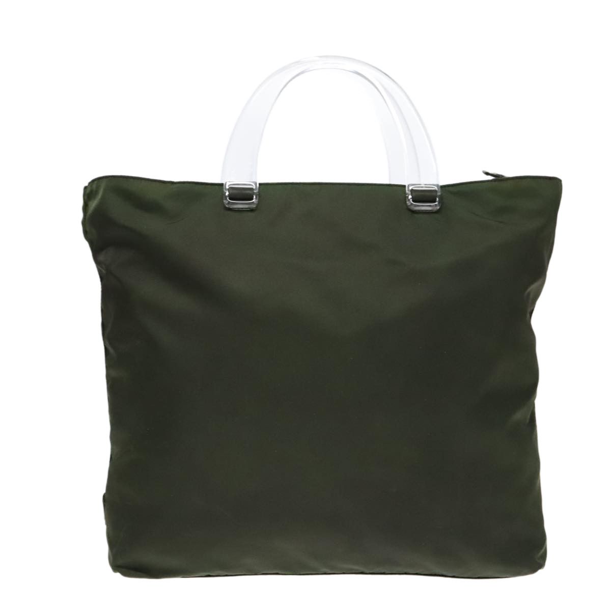 Prada Triangle Logo Green Synthetic Handbag (Pre-Owned) Size ONE SIZE - 1 Thumbnail