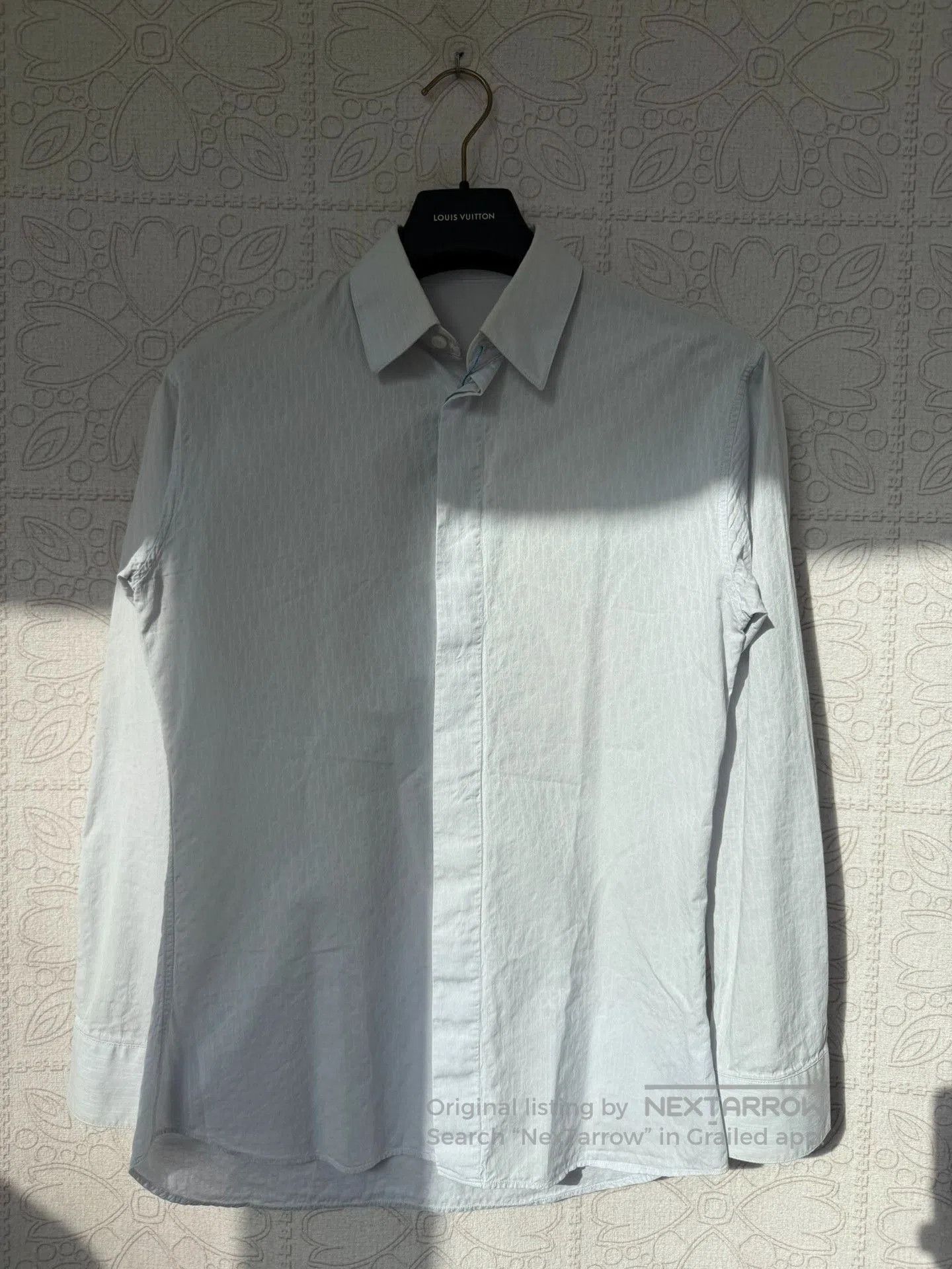 Dior Dior Light Blue Patterned Long Sleeve Shirt. Size US M / EU 48-50 / 2 - 1 Thumbnail