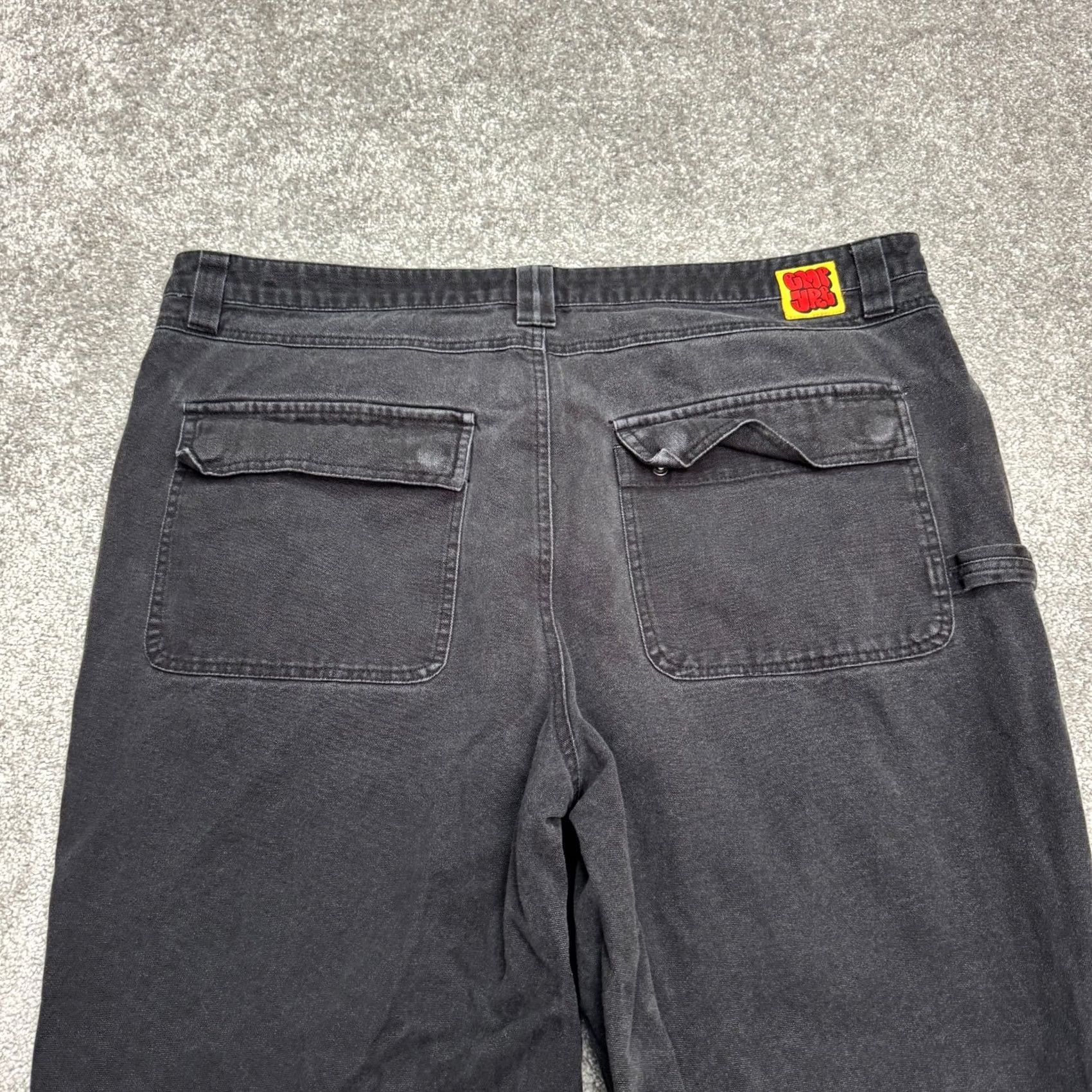 Empyre Empyre Carpenter Pants Mens 40 Black Cotton Denim Straight Leg Vintage No Size US 40 / EU 56 - 4 Thumbnail