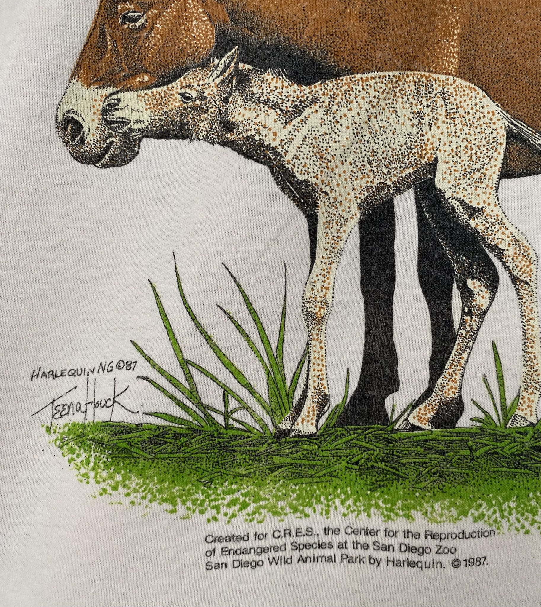 Vintage 80’s Zoo Atlanta Animals Double Sided T-Shirt Small Size US S / EU 44-46 / 1 - 6 Thumbnail