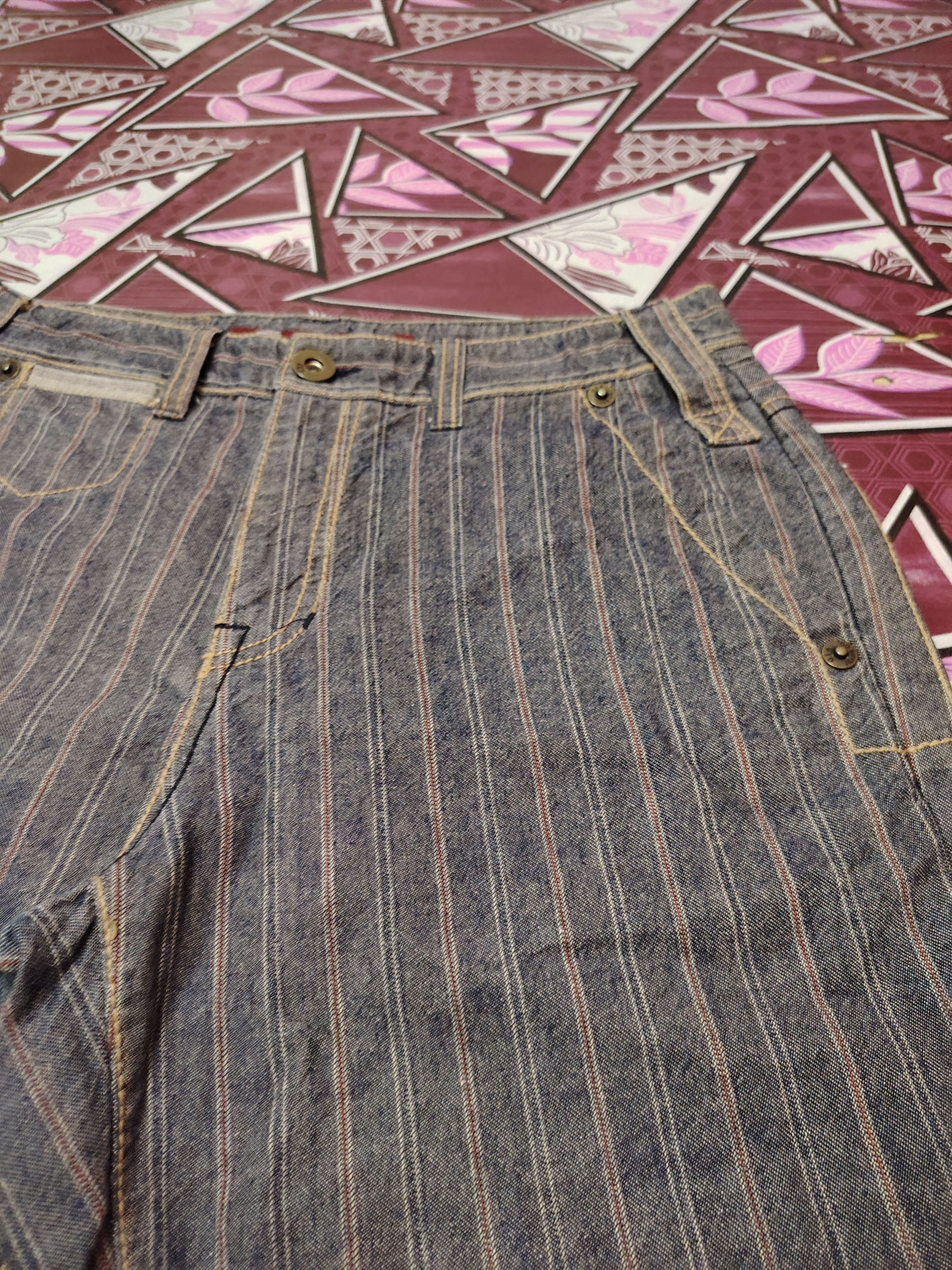 Designer × Japanese Brand Guys in America Jeans Striped baggy style Size US 32 / EU 48 - 3 Thumbnail