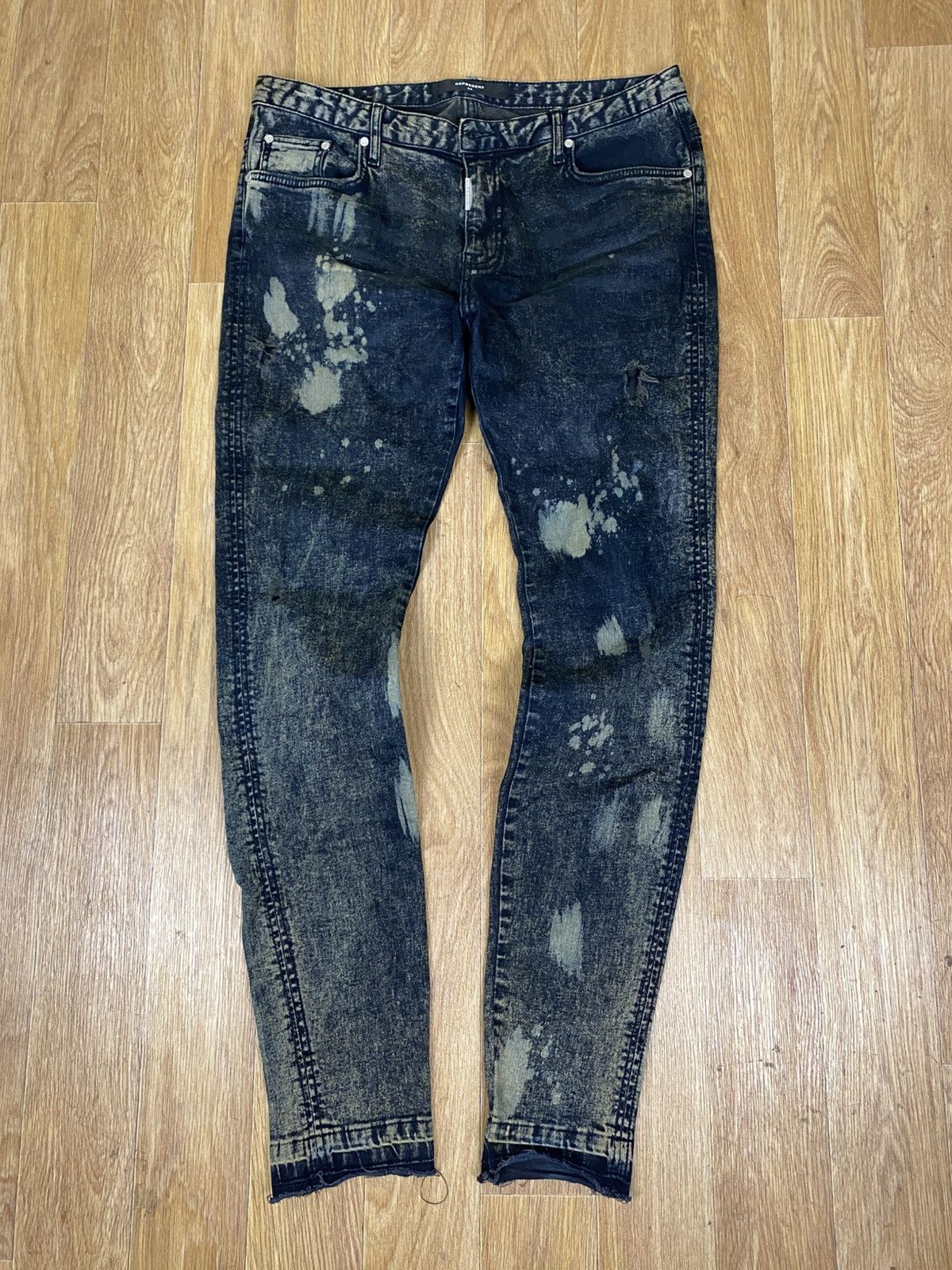 Represent Clo. Represent Acid Washed Slim Fit Amiri Style Jeans Size: M Size US 32 / EU 48 - 1 Thumbnail