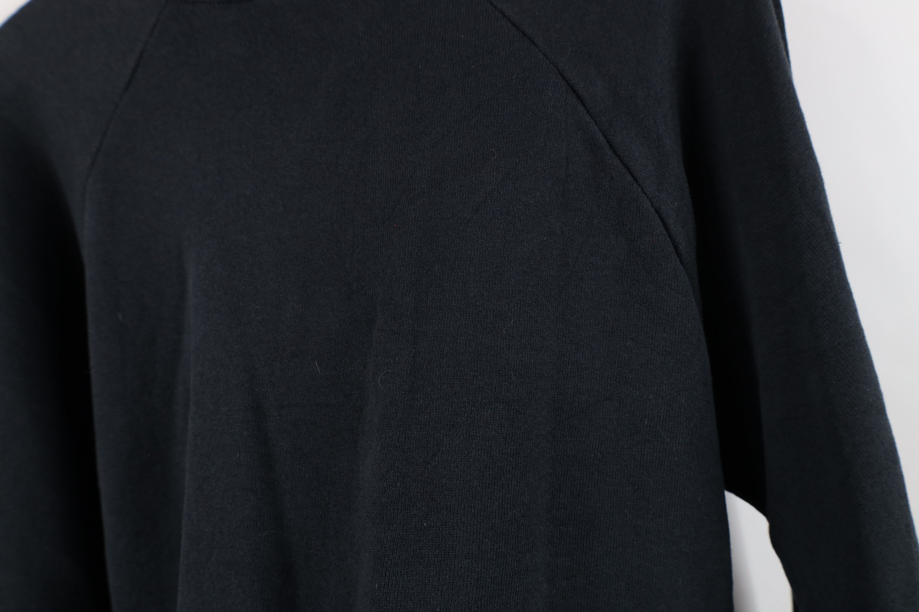 Vintage Vintage 90s Streetwear Faded Blank Crewneck Sweatshirt Black Size M / US 6-8 / IT 42-44 - 9 Thumbnail