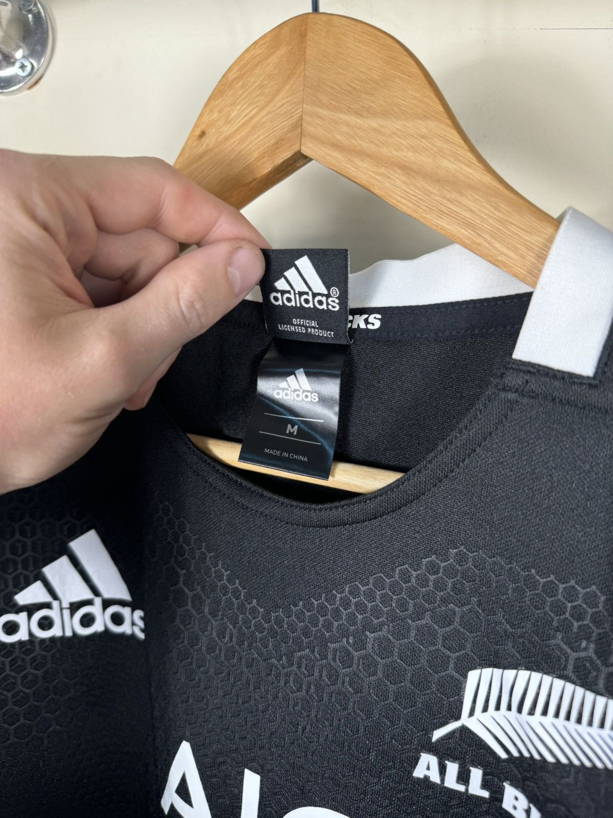 Canterbury of New Zealand Adidas New Zealand 2019 All Blacks Home Rugby Jersey Size US M / EU 48-50 / 2 - 5 Thumbnail