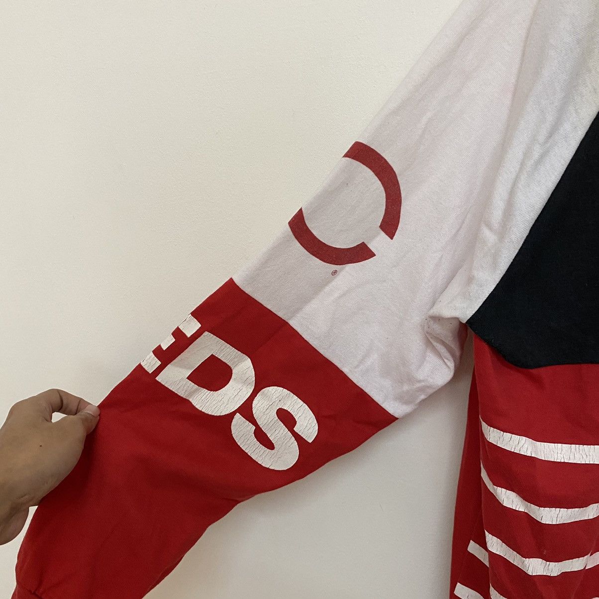MLB × Vintage Vintage 89 MLB Cincinnati Reds Baseball Overprint Sweatshirt Size US XL / EU 56 / 4 - 5 Thumbnail