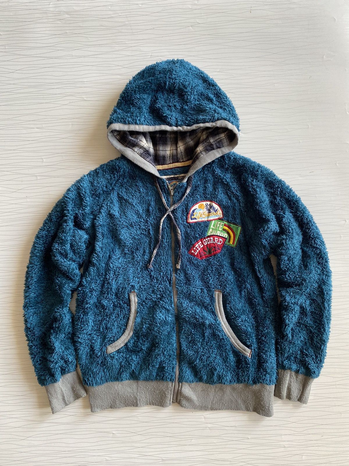 Vintage Lifeguard Hoodie Fleece Jacket Surf Style Design